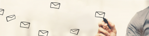 envelopes drawn on glass